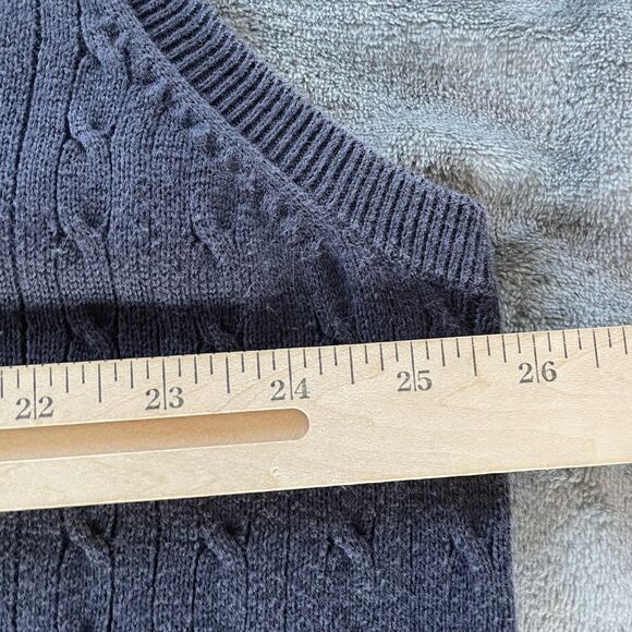 Vintage Tommy Hilfiger Golf Vest Men’s XL Blue Cableknit Pinehurst 1895 Preppy - Picture 5 of 6
